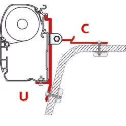 Fiamma U-Adapter -Camping Förderung 11637 3 fiamma adapter u c markise