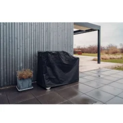 Höfats Fire Kitchen Abdeckhaube Bowl 70 -Camping Förderung abdeckhaube mit 4 klettverschluessen sichere befestigung seitliche befestigungsschlitze fuer luftzirkulation hoefats fire kitchen schwarze plane 1000 2 27303