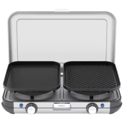 Campingkocher Campingaz Camping Kitchen 2 Grill & Go CV -Camping Förderung campingaz camping kitchen 2 grill and go cv zweiflamm camping tischgrill gas kocher grill 1000 2 24718