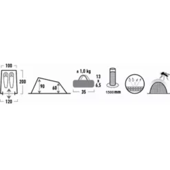 Zelt High Peak Minilite -Camping Förderung campingzelt hauszelt high peak minilite 7 7 15142