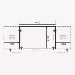 Aufblasbares Wohnmobilvorzelt Dometic Club Air Pro 440 M -Camping Förderung dometic club air pro 440 m grundflaeche masse luftvorzelt 1000 8 21826