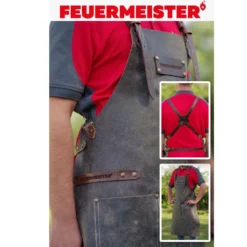 Grillschürze Feuermeister Premium Lederschürze, Nappaleder, Länge 95 Cm -Camping Förderung eisen guertelschnalle kreuzberiemung pefekter sitz feuermeister premium lederschuerze laenge 95cm rot 1000 3 24675