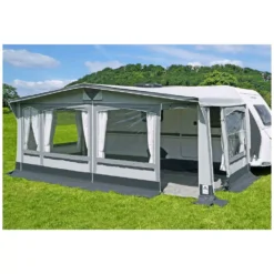 Wohnwagen Ganzzelt Hahn Zelte Lübeck 240 | 28er Alu -Camping Förderung fronteingang rechtsseitig hahn vorzelt wohnwagen luebeck 240 saison reisecamping 1000 3 27238