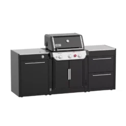 Weber Outdoorküche BBQ-Kitchen 231, 2er Set Für Genesis S-335 Mit Seitenkocher -Camping Förderung gas grillkueche weber bbq kitchen 231 2er set genesis s 335 draussen grillen outdoor kitchen 1000 2 26572