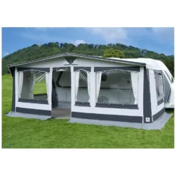 Dauerstand Wohnwagenvorzelt Hahn Zelte Bornholm 240 | 25er Stahl