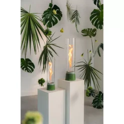 Tischfeuer Höfats SPIN Air 900 Emaille Grün -Camping Förderung hoefats tischrfeuer windleuchte laterne spin air 900 emaille gruen indoor outdoor 1000 6 28199