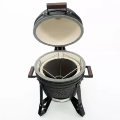 Mobiler Kamado-Grill The Bastard Compact Urban -Camping Förderung holzkohle grill the bastard compact urban matt schwarzer mobiler kamadogrill mit deflektorstein 1000 5 22999