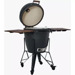 Holzkohlegrill The Bastard Urban Large Complete -Camping Förderung holzkohlegrill the bastard large urban complete matt schwarzer runder kamado grill geoeffnet 1000 2 22528