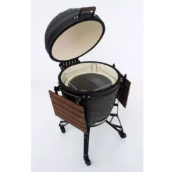 Holzkohlegrill The Bastard Urban XL Complete | Ausstellungsstück -Camping Förderung holzkohlegrill the bastard urban xl complete mit deflektorstein schwarzer runder kamadogrill 1000 4 28681