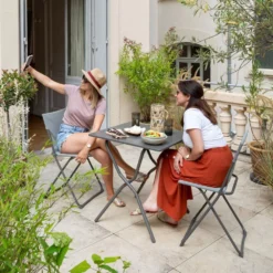 Campingtisch Lafuma Balcony II, Titane -Camping Förderung lafuma balcony 2 grau titane klapptisch campingtisch balkontisch 1000 9 24928