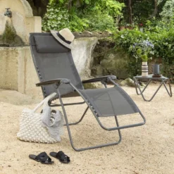 Relax-Liegestuhl Lafuma RSXA Clip, Graphite -Camping Förderung lafuma rsxa batyline iso clip zero gravity relaxliege graphite braun beige sonnenliege campingstuhl 1000 4 26276
