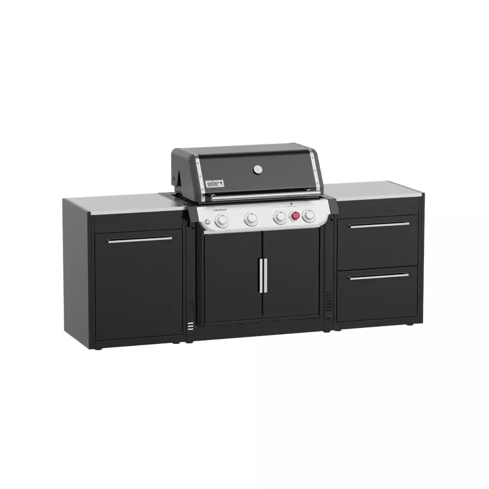 Weber Outdoorküche BBQ-Kitchen, 2er Set Für Genesis E-415 Ohne Seitenkocher 3 Weber Outdoorküche BBQ-Kitchen, 2er Set Für Genesis E-415 Ohne Seitenkocher – Bild 3