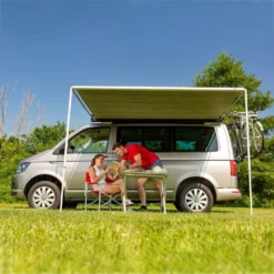 Wandmarkise Fiamma F35 Pro 220, Tuch: Royal Grey, Gehäuse: Titanium -Camping Förderung markise fuer wohnwagen minivan gelaendewagen kombi fiamma f35 pro 1000 3 22757