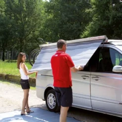 Wandmarkise Fiamma F35 Pro 220, Tuch: Royal Grey, Gehäuse: Titanium -Camping Förderung markisentuch zusammenrollen fiamma f35 pro markise 1000 5 22757