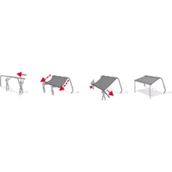 Wandmarkise Fiamma F35 Pro 220, Tuch: Royal Grey, Gehäuse: Titanium -Camping Förderung montage aufbau fiamma f35 pro markise mit integrierten stuetzfuessen 1000 4 22757