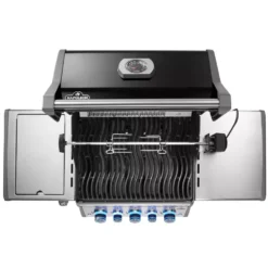 Gasgrill Napoleon Rogue PRO-S 425 RSIB, Schwarz -Camping Förderung napoleon rogue pro s 425 deckelthermometer inklusive drehspiess sizzle zone abklappbarer seitenbrenner 1000 10 20094