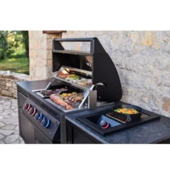 Outdoorküche Napoleon OASIS Compact 105 Mit BIG32-1 Und Einbau Sizzle Zone, Mattschwarz -Camping Förderung outdoor kueche napoleon oasis compact 105 mattschwarz unterschrank mit 2 schubladen innenraumbeleuchtung 1000 7 28162
