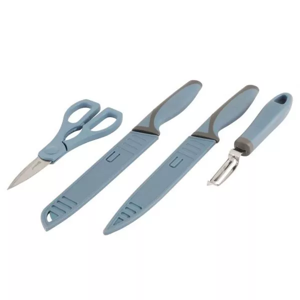 Campingbesteck Outwell Chena-Messerset Mit Sparschäler Und Schere 1 Campingbesteck Outwell Chena-Messerset Mit Sparschäler Und Schere