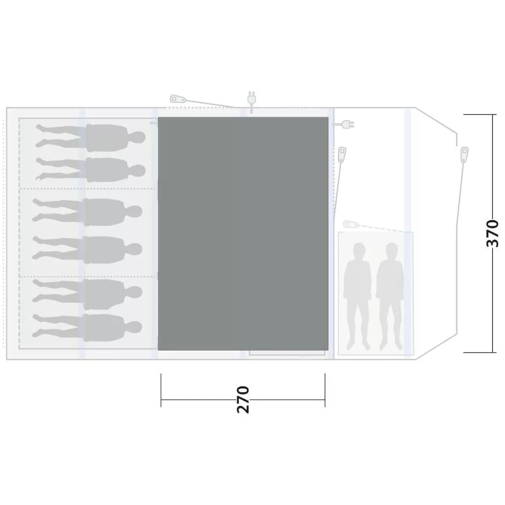 Teppich Outwell Cozy Carpet Tennessee 6+2 Air 2 Teppich Outwell Cozy Carpet Tennessee 6+2 Air – Bild 2