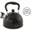 Pfeifkessel Outwell Tea Break Lux Kessel L, 2,2 Liter, Schwarz