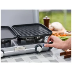 Campingkocher Campingaz Camping Kitchen 2 Grill & Go CV -Camping Förderung piezozuendung gasbetriebener campingkocher campingaz camping kitchen 2 grill and go cv 1000 5 24718