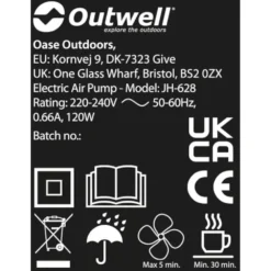 Doppelluftbett Outwell Superior Double Mit Eingebauter Pumpe -Camping Förderung produktdaten superior single luftbett outwell 1000 4 24912