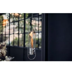 Feuer-Leuchte Höfats SPIN 1200 Hängefeuer. Silber -Camping Förderung spin 1200 haengefeuer hoefats strahlt waerme aus bis 2000 watt erstklassige aesthetik sichtbare flamme auch bei tageslicht 1000 3 27334