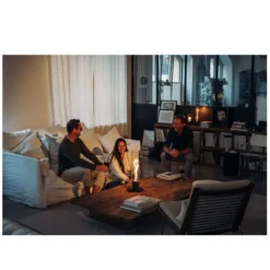 Höfats SPIN 1200 Tischfeuer, Schwarz -Camping Förderung spin1200 hoefats edelstahl black tischfeuer glaszylinder aesthetik 1000 5 25745