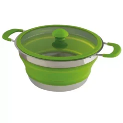 Faltbarer Campingkochtopf Eurotrail Mit Deckel 1 Liter, Grün