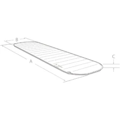 Selbstaufblasende Isomatte VAUDE Tour 5 L -Camping Förderung vaude tour 5 l skizze camping trekking isomatte liegematte 1000 3 22413