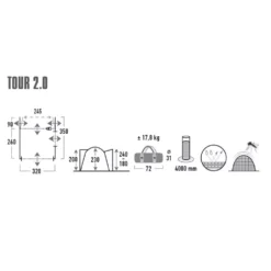 Freistehendes Busvorzelt High Peak Tour 2.0 -Camping Förderung vorzelt tour 2 0 freistehendes busvorzelt high peak buszelt masse groesse 1000 11 22658