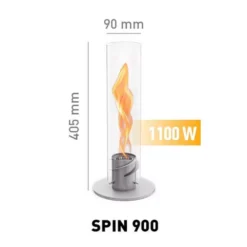 Tischfeuer Höfats SPIN 900, Grau -Camping Förderung waerme ausstrahlung bis 1000w hoefats spin 900 bio burner eco ring ambiente 1000 3 25733