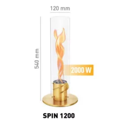 Höfats SPIN 1200 Tischfeuer, Gold -Camping Förderung waerme ausstrahlung bis 2000w hoefats spin1200 gold bio burner eco ring ambiente 1000 2 25744