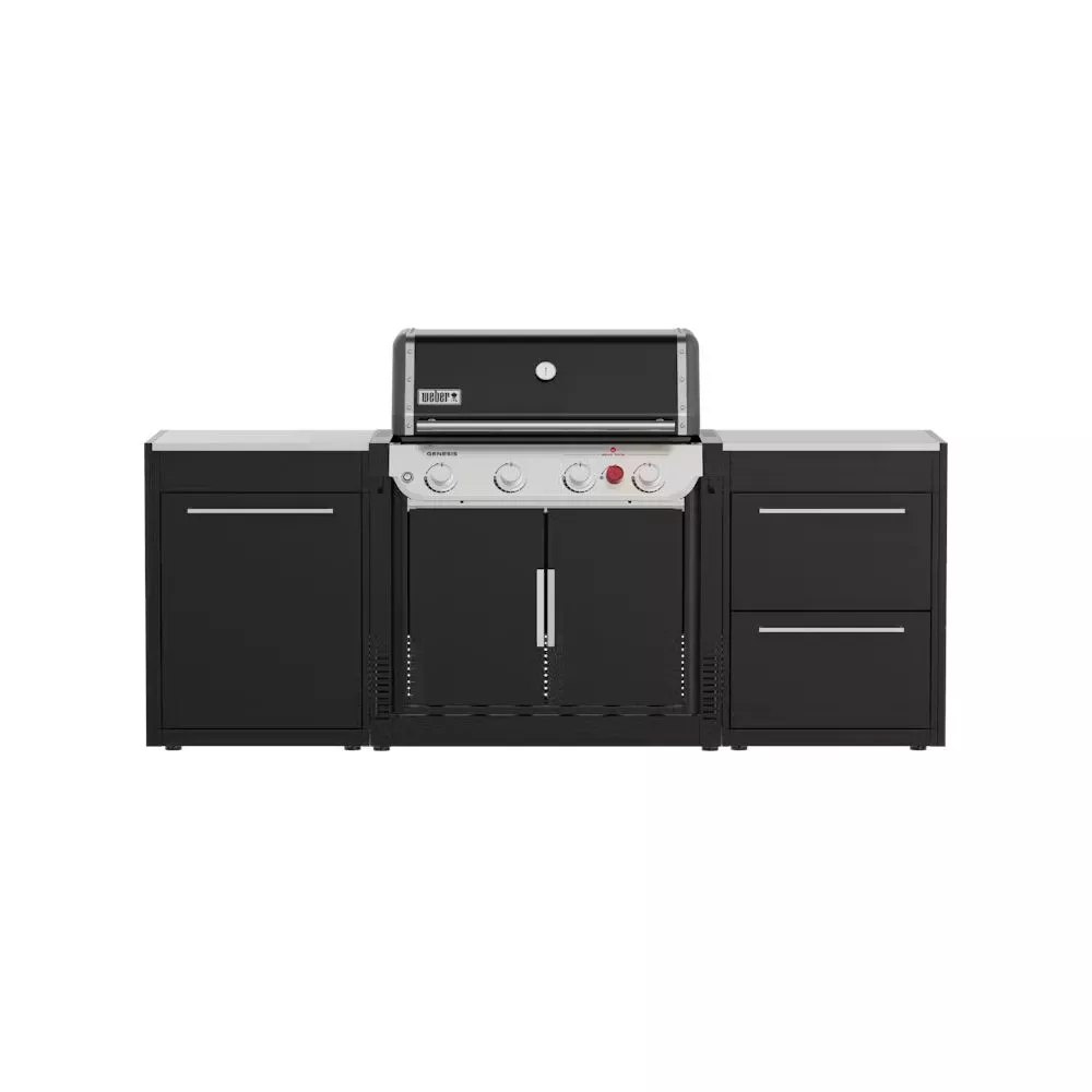 Weber Outdoorküche BBQ-Kitchen, 2er Set Für Genesis E-415 Ohne Seitenkocher 1 Weber Outdoorküche BBQ-Kitchen, 2er Set Für Genesis E-415 Ohne Seitenkocher