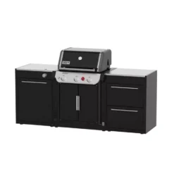 Weber Outdoorküche BBQ-Kitchen 231, 2er Set Für Genesis E-335 Mit Seitenkocher -Camping Förderung weber genesis e335 gasgrill outdoor kueche grillkueche gaskochertuermodul 2 ladenmodul gasflasche grillzubehoer verstauen 3 26569