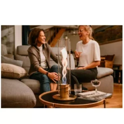 Höfats SPIN 1200 Tischfeuer, Gold -Camping Förderung windlicht hoefats spin 1200 gold indoor outdoor tischfeuer dekoration 1000 3 25744